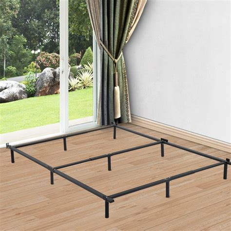 queen size metal bed frame for mattress and box spring|queen box spring platform frames.